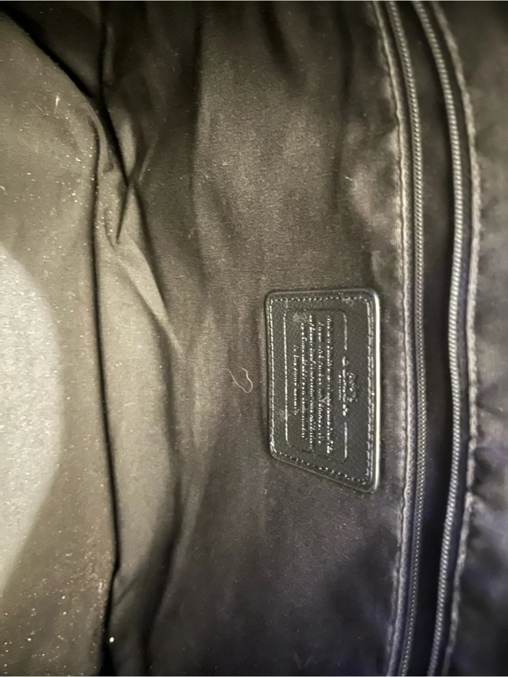 Coach Two-Tone Black and White Shoulder Tote with Gold Hardware